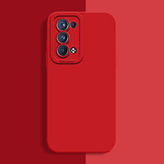 Silikon Hülle Handyhülle Ultra Dünn Flexible Schutzhülle 360 Grad Ganzkörper Tasche S02 für Oppo Reno6 Pro+ Plus 5G Rot