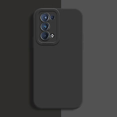 Silikon Hülle Handyhülle Ultra Dünn Flexible Schutzhülle 360 Grad Ganzkörper Tasche S02 für Oppo Reno6 Pro+ Plus 5G Schwarz