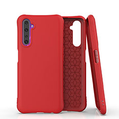 Silikon Hülle Handyhülle Ultra Dünn Flexible Schutzhülle 360 Grad Ganzkörper Tasche S02 für Realme 6 Pro Rot