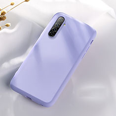 Silikon Hülle Handyhülle Ultra Dünn Flexible Schutzhülle 360 Grad Ganzkörper Tasche S02 für Realme X50 Pro 5G Violett