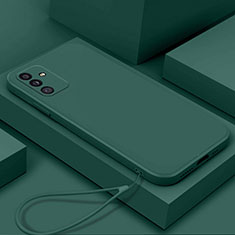 Silikon Hülle Handyhülle Ultra Dünn Flexible Schutzhülle 360 Grad Ganzkörper Tasche S02 für Samsung Galaxy A15 5G Nachtgrün
