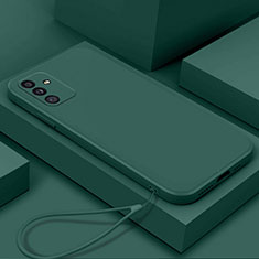 Silikon Hülle Handyhülle Ultra Dünn Flexible Schutzhülle 360 Grad Ganzkörper Tasche S02 für Samsung Galaxy A25 5G Nachtgrün