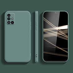 Silikon Hülle Handyhülle Ultra Dünn Flexible Schutzhülle 360 Grad Ganzkörper Tasche S02 für Samsung Galaxy A51 4G Nachtgrün