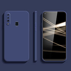 Silikon Hülle Handyhülle Ultra Dünn Flexible Schutzhülle 360 Grad Ganzkörper Tasche S02 für Samsung Galaxy A60 Blau