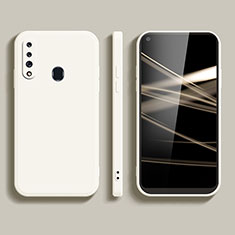 Silikon Hülle Handyhülle Ultra Dünn Flexible Schutzhülle 360 Grad Ganzkörper Tasche S02 für Samsung Galaxy A60 Weiß