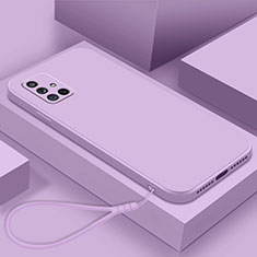 Silikon Hülle Handyhülle Ultra Dünn Flexible Schutzhülle 360 Grad Ganzkörper Tasche S02 für Samsung Galaxy A71 4G A715 Violett
