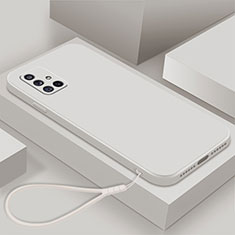 Silikon Hülle Handyhülle Ultra Dünn Flexible Schutzhülle 360 Grad Ganzkörper Tasche S02 für Samsung Galaxy A71 4G A715 Weiß