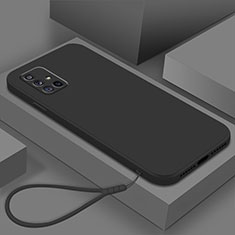 Silikon Hülle Handyhülle Ultra Dünn Flexible Schutzhülle 360 Grad Ganzkörper Tasche S02 für Samsung Galaxy A71 5G Schwarz