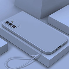 Silikon Hülle Handyhülle Ultra Dünn Flexible Schutzhülle 360 Grad Ganzkörper Tasche S02 für Samsung Galaxy Quantum2 5G Lavendel Grau