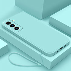 Silikon Hülle Handyhülle Ultra Dünn Flexible Schutzhülle 360 Grad Ganzkörper Tasche S02 für Samsung Galaxy S21 5G Hellblau
