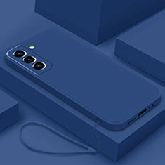 Silikon Hülle Handyhülle Ultra Dünn Flexible Schutzhülle 360 Grad Ganzkörper Tasche S02 für Samsung Galaxy S21 Plus 5G Blau