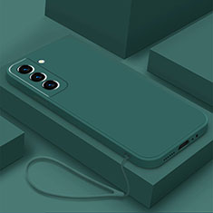 Silikon Hülle Handyhülle Ultra Dünn Flexible Schutzhülle 360 Grad Ganzkörper Tasche S02 für Samsung Galaxy S21 Plus 5G Grün