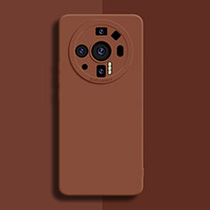 Silikon Hülle Handyhülle Ultra Dünn Flexible Schutzhülle 360 Grad Ganzkörper Tasche S02 für Xiaomi Mi 12 Ultra 5G Braun