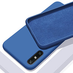 Silikon Hülle Handyhülle Ultra Dünn Flexible Schutzhülle 360 Grad Ganzkörper Tasche S03 für Huawei Enjoy 10e Blau