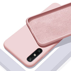 Silikon Hülle Handyhülle Ultra Dünn Flexible Schutzhülle 360 Grad Ganzkörper Tasche S03 für Huawei Enjoy 10e Rosa