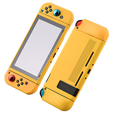 Silikon Hülle Handyhülle Ultra Dünn Flexible Schutzhülle 360 Grad Ganzkörper Tasche S03 für Nintendo Switch Gelb