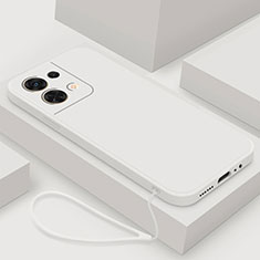 Silikon Hülle Handyhülle Ultra Dünn Flexible Schutzhülle 360 Grad Ganzkörper Tasche S03 für Oppo Reno9 Pro+ Plus 5G Weiß