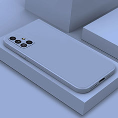 Silikon Hülle Handyhülle Ultra Dünn Flexible Schutzhülle 360 Grad Ganzkörper Tasche S03 für Samsung Galaxy A71 4G A715 Lavendel Grau