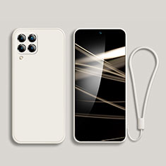 Silikon Hülle Handyhülle Ultra Dünn Flexible Schutzhülle 360 Grad Ganzkörper Tasche S03 für Samsung Galaxy F22 4G Weiß