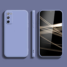 Silikon Hülle Handyhülle Ultra Dünn Flexible Schutzhülle 360 Grad Ganzkörper Tasche S03 für Samsung Galaxy S20 FE 5G Lavendel Grau