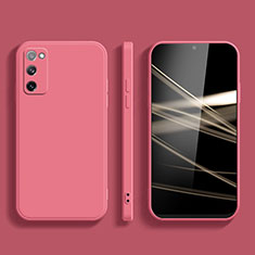Silikon Hülle Handyhülle Ultra Dünn Flexible Schutzhülle 360 Grad Ganzkörper Tasche S03 für Samsung Galaxy S20 Lite 5G Pink