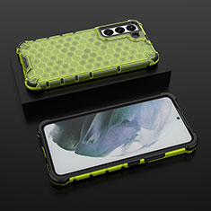 Silikon Hülle Handyhülle Ultra Dünn Flexible Schutzhülle 360 Grad Ganzkörper Tasche S03 für Samsung Galaxy S21 Plus 5G Grün