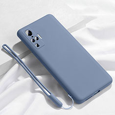 Silikon Hülle Handyhülle Ultra Dünn Flexible Schutzhülle 360 Grad Ganzkörper Tasche S03 für Vivo X50 Pro 5G Grau