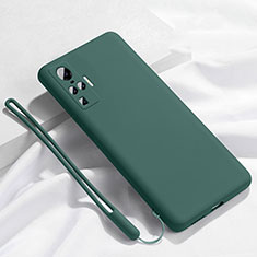 Silikon Hülle Handyhülle Ultra Dünn Flexible Schutzhülle 360 Grad Ganzkörper Tasche S03 für Vivo X51 5G Grün