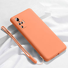Silikon Hülle Handyhülle Ultra Dünn Flexible Schutzhülle 360 Grad Ganzkörper Tasche S03 für Vivo X51 5G Orange