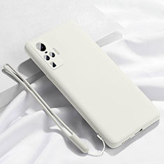 Silikon Hülle Handyhülle Ultra Dünn Flexible Schutzhülle 360 Grad Ganzkörper Tasche S03 für Vivo X51 5G Weiß