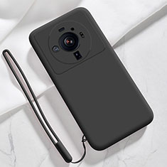 Silikon Hülle Handyhülle Ultra Dünn Flexible Schutzhülle 360 Grad Ganzkörper Tasche S03 für Xiaomi Mi 12 Ultra 5G Schwarz