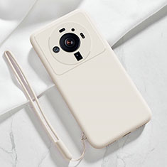 Silikon Hülle Handyhülle Ultra Dünn Flexible Schutzhülle 360 Grad Ganzkörper Tasche S03 für Xiaomi Mi 12 Ultra 5G Weiß