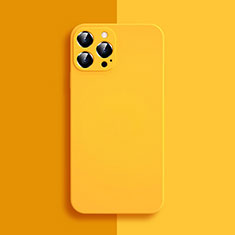 Silikon Hülle Handyhülle Ultra Dünn Flexible Schutzhülle 360 Grad Ganzkörper Tasche S04 für Apple iPhone 14 Pro Max Gelb