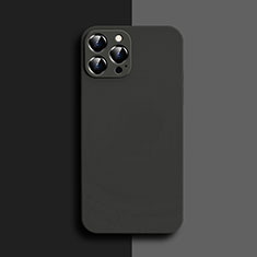 Silikon Hülle Handyhülle Ultra Dünn Flexible Schutzhülle 360 Grad Ganzkörper Tasche S04 für Apple iPhone 14 Pro Max Schwarz