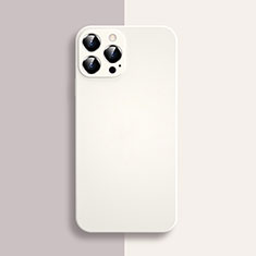 Silikon Hülle Handyhülle Ultra Dünn Flexible Schutzhülle 360 Grad Ganzkörper Tasche S04 für Apple iPhone 14 Pro Max Weiß