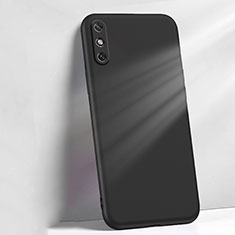 Silikon Hülle Handyhülle Ultra Dünn Flexible Schutzhülle 360 Grad Ganzkörper Tasche S04 für Huawei Enjoy 10e Schwarz