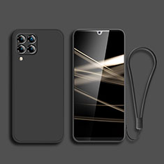 Silikon Hülle Handyhülle Ultra Dünn Flexible Schutzhülle 360 Grad Ganzkörper Tasche S04 für Samsung Galaxy F12 Schwarz