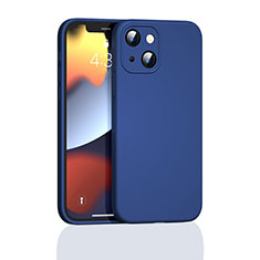 Silikon Hülle Handyhülle Ultra Dünn Flexible Schutzhülle 360 Grad Ganzkörper Tasche S05 für Apple iPhone 14 Plus Blau
