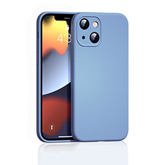 Silikon Hülle Handyhülle Ultra Dünn Flexible Schutzhülle 360 Grad Ganzkörper Tasche S05 für Apple iPhone 14 Plus Hellblau