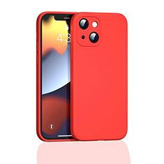 Silikon Hülle Handyhülle Ultra Dünn Flexible Schutzhülle 360 Grad Ganzkörper Tasche S05 für Apple iPhone 14 Plus Rot