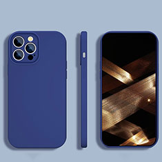 Silikon Hülle Handyhülle Ultra Dünn Flexible Schutzhülle 360 Grad Ganzkörper Tasche S05 für Apple iPhone 14 Pro Blau