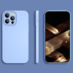 Silikon Hülle Handyhülle Ultra Dünn Flexible Schutzhülle 360 Grad Ganzkörper Tasche S05 für Apple iPhone 14 Pro Hellblau