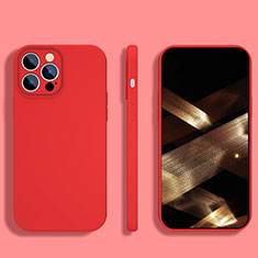 Silikon Hülle Handyhülle Ultra Dünn Flexible Schutzhülle 360 Grad Ganzkörper Tasche S05 für Apple iPhone 14 Pro Rot