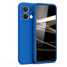 Silikon Hülle Handyhülle Ultra Dünn Flexible Schutzhülle 360 Grad Ganzkörper Tasche S05 für Oppo Reno8 Pro 5G Blau