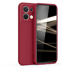 Silikon Hülle Handyhülle Ultra Dünn Flexible Schutzhülle 360 Grad Ganzkörper Tasche S05 für Oppo Reno8 Pro 5G Rot
