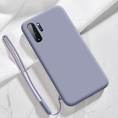 Silikon Hülle Handyhülle Ultra Dünn Flexible Schutzhülle 360 Grad Ganzkörper Tasche S05 für Samsung Galaxy Note 10 Plus 5G Lavendel Grau