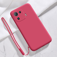 Silikon Hülle Handyhülle Ultra Dünn Flexible Schutzhülle 360 Grad Ganzkörper Tasche S05 für Xiaomi Mi 11 Pro 5G Rot