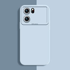 Silikon Hülle Handyhülle Ultra Dünn Flexible Schutzhülle 360 Grad Ganzkörper Tasche S06 für Oppo K10 5G Hellblau