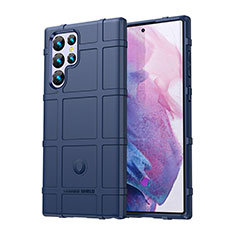 Silikon Hülle Handyhülle Ultra Dünn Flexible Schutzhülle 360 Grad Ganzkörper Tasche S06 für Samsung Galaxy S21 Ultra 5G Blau