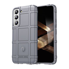 Silikon Hülle Handyhülle Ultra Dünn Flexible Schutzhülle 360 Grad Ganzkörper Tasche S06 für Samsung Galaxy S24 Plus 5G Grau